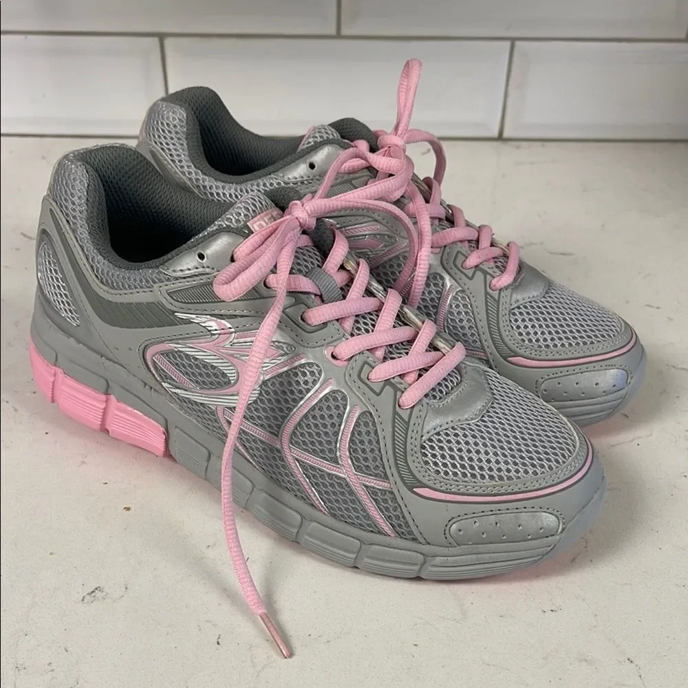 Gravity Defyer Women's G-Defy Super Walk Gray Pink Athletic Shoes 8 US